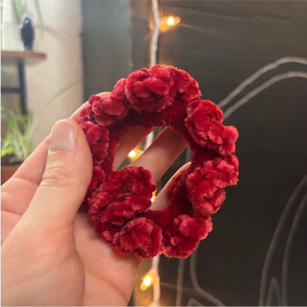 ✨2/$12✨Large Soft Velvet Handmade Red Scrunchy!
